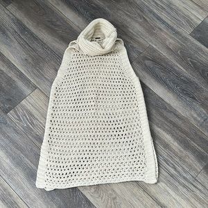 Free People Cream/Tan Mock Sweater, Small